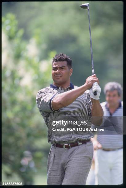 Junior Seau 1999 Cadillac NFL Golf Classic - June Photo by L.C. Lambrecht/PGA TOUR Archive via Getty Images