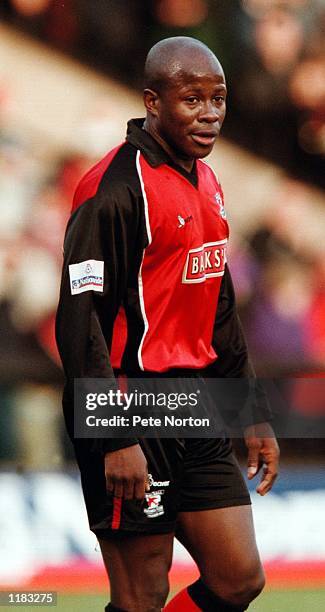 Paul Hall of Walsall in action during the Nationwide League Division Two match against Northampton Town played at the Bescot Stadium, in Walsall,...