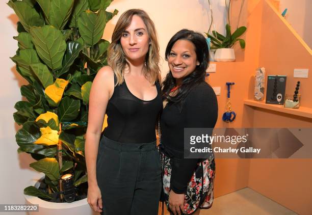 Alison Haislip and Bharti Gupta attend HBO's Mrs. Fletcher Pop-Up Preview Party on October 24, 2019 in West Hollywood, California.