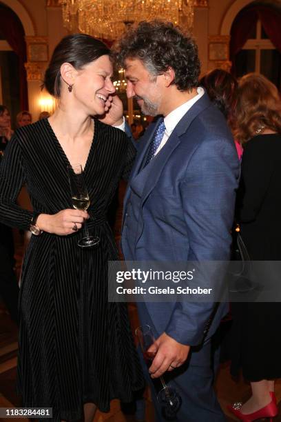 Opera singer Jonas Kaufmann and his wife Christiane Lutz at the opera premiere of "Die tote Stadt" by Erich Wolfgang Korngold at Bayerische...