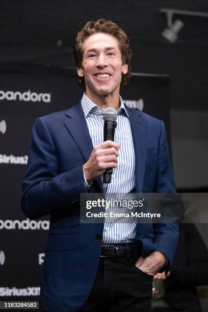 Joel Osteen attends 'SiriusXM's Joel Osteen Radio Town Hall in Gillette Wyoming hosted by Joel and Victoria Osteen' at First Assembly of God Gillette...