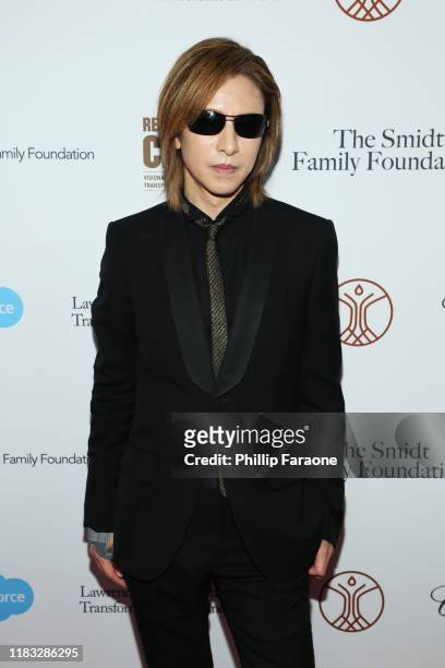 Yoshiki Hayashi attends the Rebels With A Cause Gala 2019 at Lawrence J Ellison Institute for Transformative Medicine of USC on October 24, 2019 in...