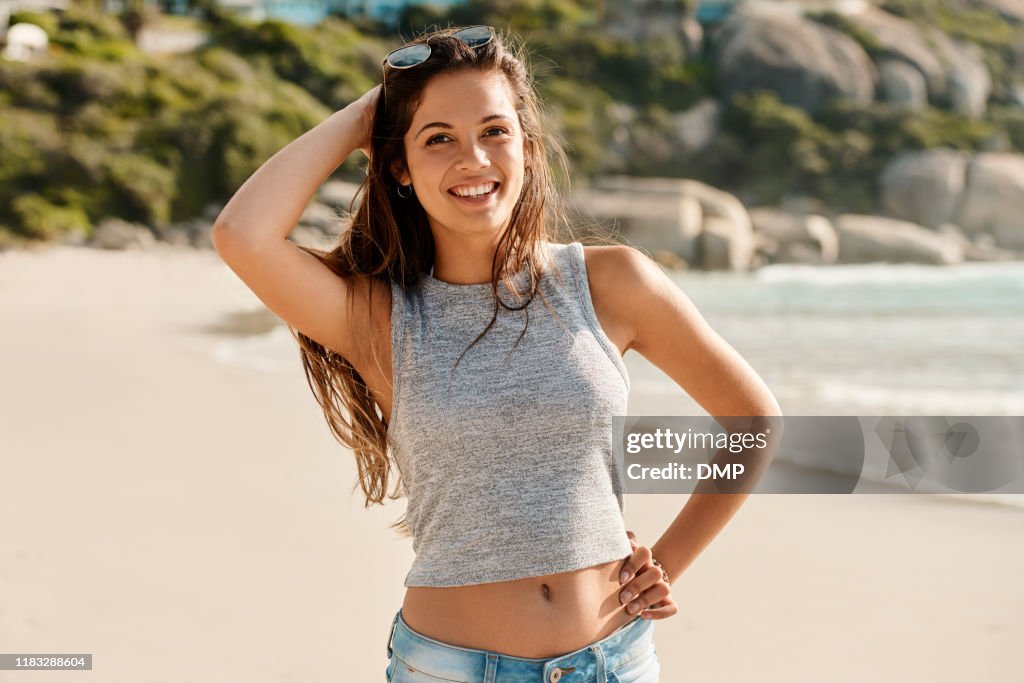 El día es hermoso y ella también