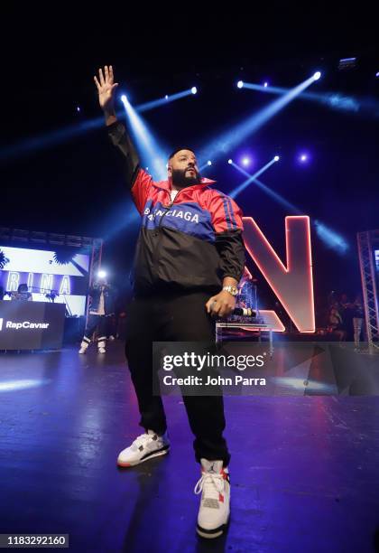 Khaled performs during the RapCaviar Live Concert on October 24, 2019 in Miami Beach, Florida.