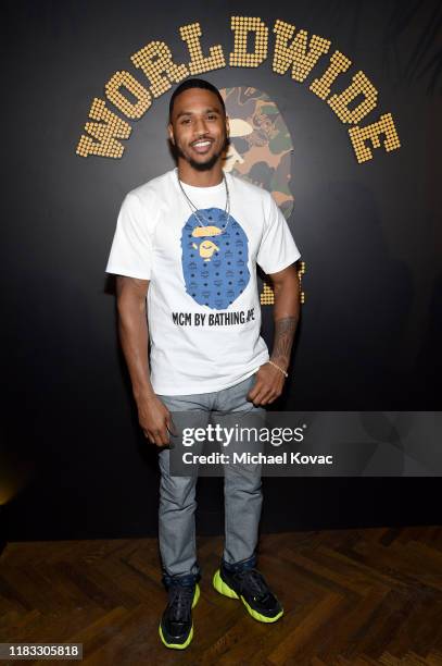 Trey Songz attends the MCM x Bape VIP Collection Launch at No Name on October 24, 2019 in Los Angeles, California.