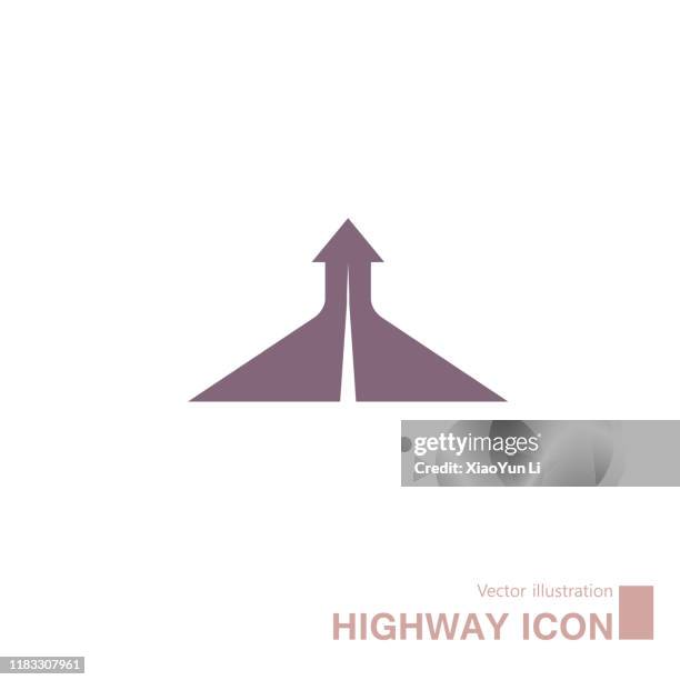 illustrazioni stock, clip art, cartoni animati e icone di tendenza di icona dell'autostrada disegnata vettoriale. - perspective logo