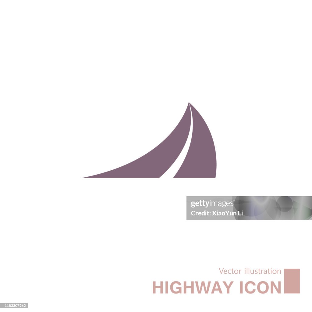 Icono de carretera dibujado vectorialmente.