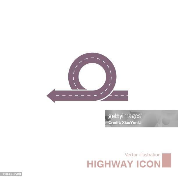 ilustraciones, imágenes clip art, dibujos animados e iconos de stock de icono de carretera dibujado vectorialmente. - carretera elevada