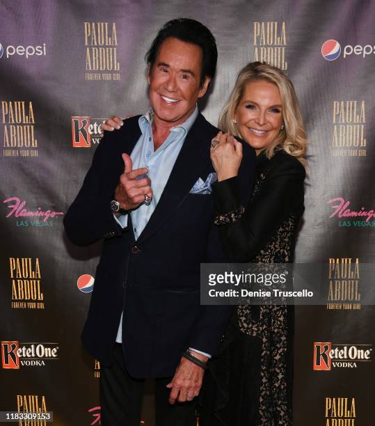 Singer/entertainer Wayne Newton and his wife Kathleen McCrone arrive at the opening of “Paula Abdul: Forever Your Girl” At Flamingo Las Vegas on...