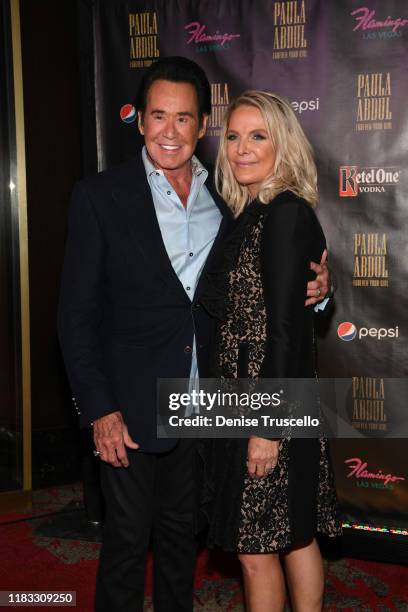 Singer/entertainer Wayne Newton and his wife Kathleen McCrone arrive at the opening of “Paula Abdul: Forever Your Girl” At Flamingo Las Vegas on...