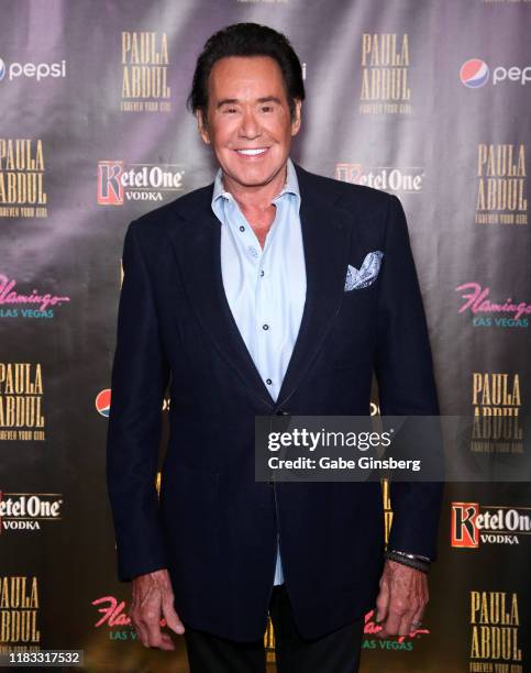 Entertainer Wayne Newton attends the official opening for the "Paula Abdul: Forever Your Girl" Flamingo Las Vegas residency at The Cromwell Las Vegas...