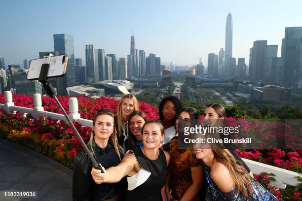 Petra Kvitova of the Czech Republic, Naomi Osaka of Japan, Elina Svitolina of Ukraine, Ashleigh Barty of Australia, Simona Halep of Romania, Bianca...