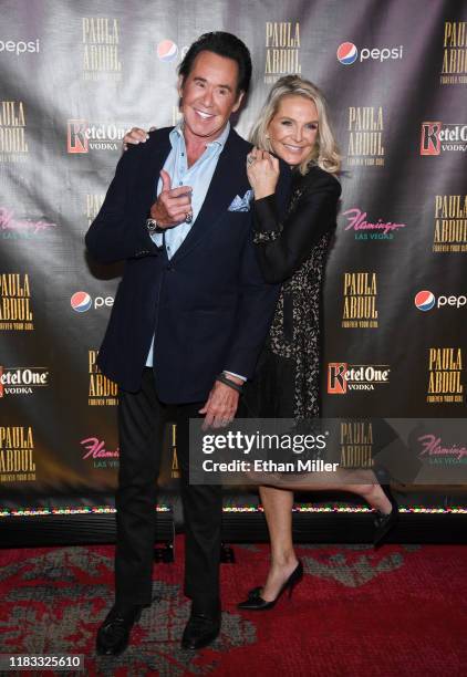 Entertainer Wayne Newton and his wife Kathleen McCrone attend the official opening of Paula Abdul's Flamingo Las Vegas residency "Paula Abdul:...