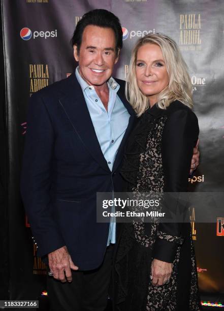 Entertainer Wayne Newton and his wife Kathleen McCrone attend the official opening of Paula Abdul's Flamingo Las Vegas residency "Paula Abdul:...