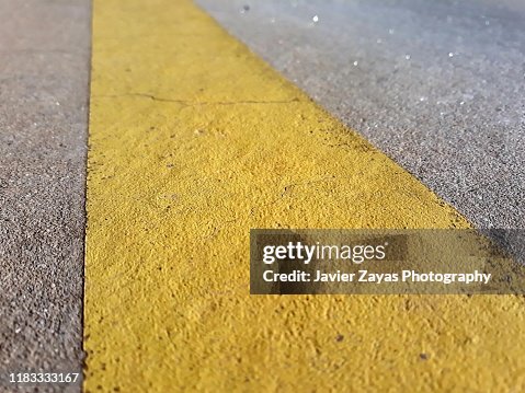 Normal Yellow Line Single Yellow Line Texture Background High-Res Stock Photo - Getty Images