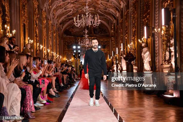 The designer Giambattista Valli walks the runway during the Giambattista Valli Loves H&M show on October 24, 2019 in Rome, Italy.