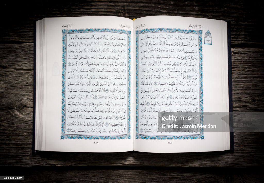 The Holy Quran open pages