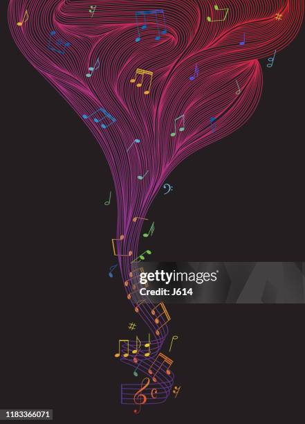 the color of music - sheet music stock illustrations