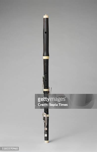 Transverse Flute in G, circa 1830, Berlin, Germany, German, Grenadilla, ivory, silver, Overall length: 69.5 cm , Aerophone-Blow Hole-side-blown flute...