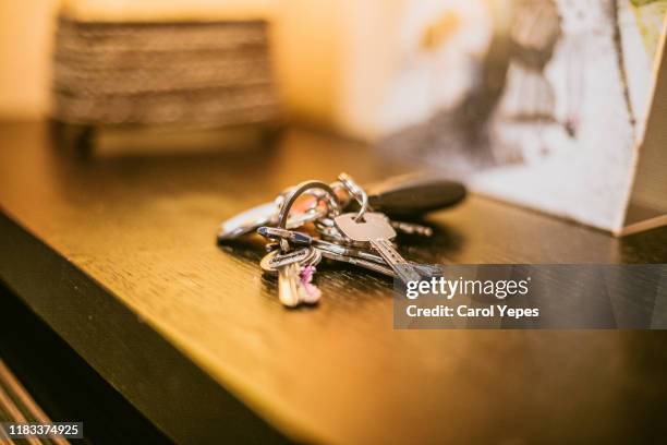 home keys  at home - side table stock pictures, royalty-free photos & images