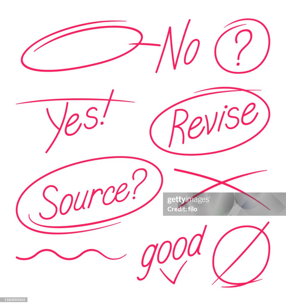 Modification et révision papier Grammaire et spelling Marks