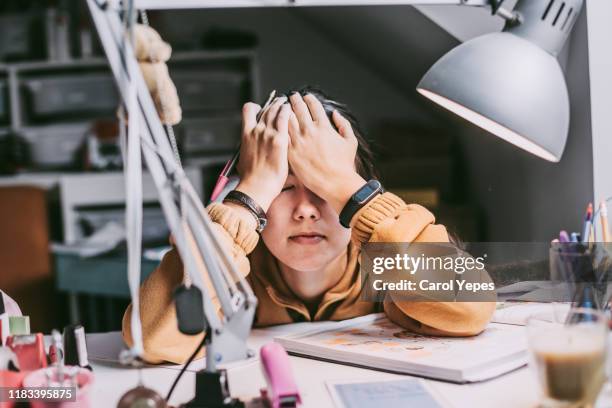 stressed student - teenager studying stock pictures, royalty-free photos & images