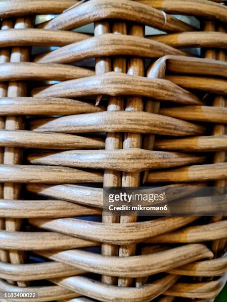 wicker basket weaving pattern, seamless texture background - basket weaving stock pictures, royalty-free photos & images