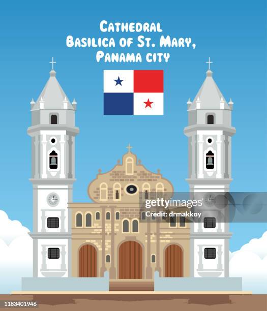 巴拿馬市， 大教堂， 聖瑪麗大教堂 - panama city panama 幅插畫檔、美工圖案、卡通及圖標