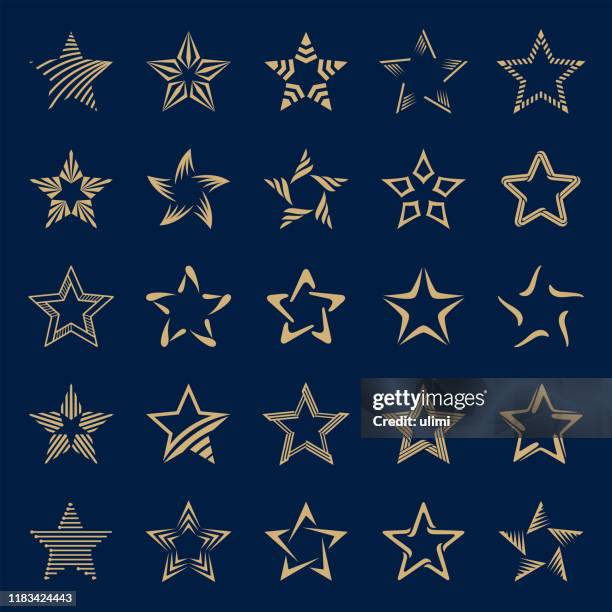 stars - five objects stock illustrations