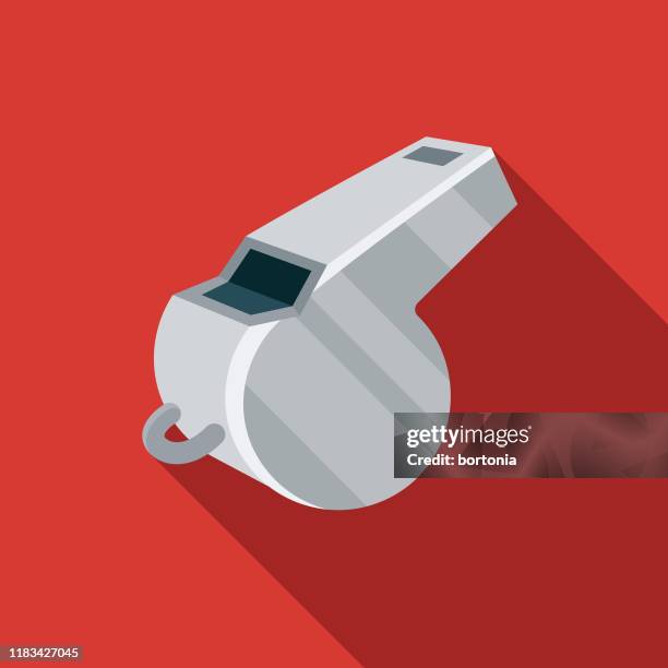 stockillustraties, clipart, cartoons en iconen met scheidsrechter whistle hockey icoon - fluit sportartikelen