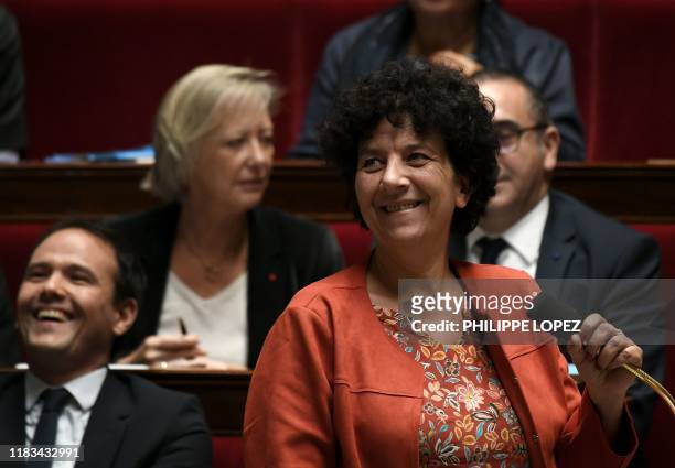 French Minister of Higher Education, Research and Innovation Frederique Vidal speaks during a session of questions to the government at the French...
