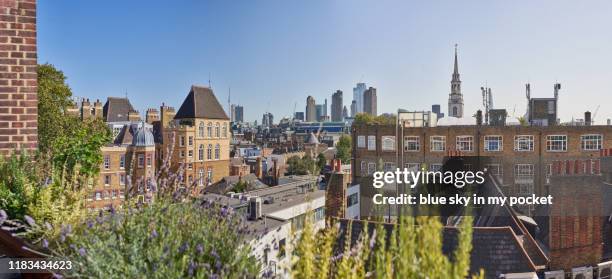 the rooftops of clerkenwell, london, uk - ambientação - fotografias e filmes do acervo