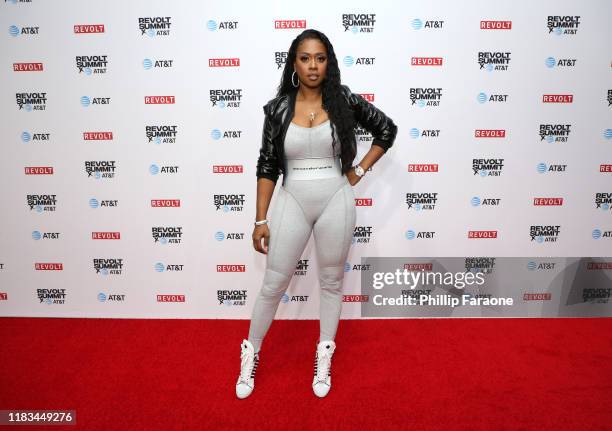 Remy Ma attends the REVOLT X AT&T 3-Day Summit In Los Angeles - Day 1 at Magic Box on October 25, 2019 in Los Angeles, California.