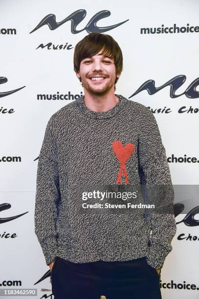 Louis Tomlinson visits Music Choice on October 25, 2019 in New York City.