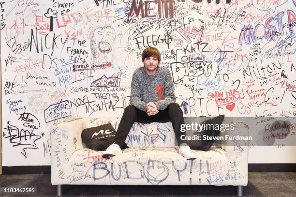 Louis Tomlinson visits Music Choice on October 25, 2019 in New York City.