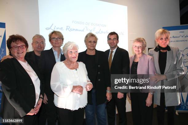Fouder of Handi'Chiens Marie-Claude Lebret, Dominique Besnehard, Claude Chirac, Line Renaud, Muriel Robin, "Line Renaud - Loulou Gaste" Endowment...