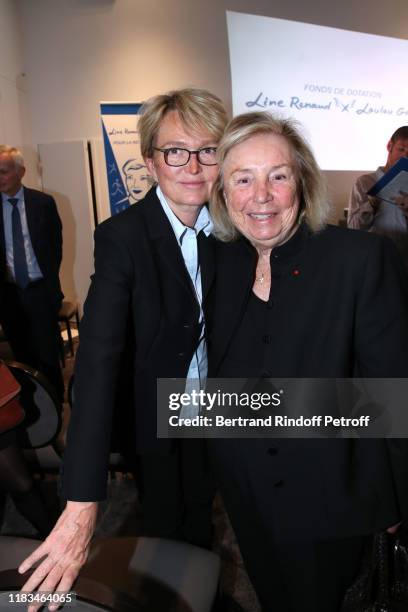 Claude Chirac and Maryvonne Pinault attend the first "Line Renaud - Loulou Gaste Award for Medical Research" at Maison de la Recherche on October 25,...
