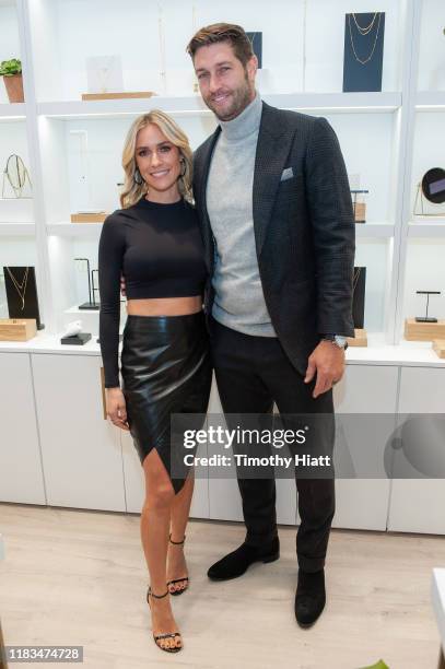 Kristin Cavallari and Jay Cutler attend the Uncommon James VIP Grand Opening at Uncommon James on October 25, 2019 in Chicago, Illinois.