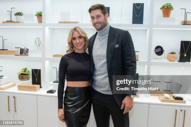 Kristin Cavallari and Jay Cutler attend the Uncommon James VIP Grand Opening at Uncommon James on October 25, 2019 in Chicago, Illinois.