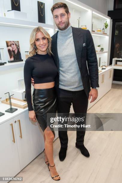 Kristin Cavallari and Jay Cutler attend the Uncommon James VIP Grand Opening at Uncommon James on October 25, 2019 in Chicago, Illinois.