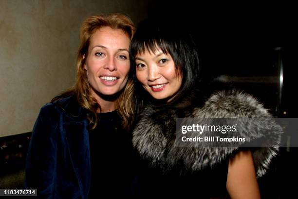 October 21: MANDATORY CREDIT Bill Tompkins/Getty Images model frederique van der wal and actress irina pantaeva at the after party for the play...