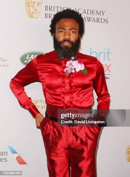 Donald Glover attends the 2019 British Academy Britannia Awards presented by American Airlines and Jaguar Land Rover at The Beverly Hilton Hotel on...