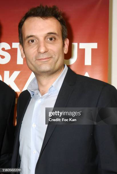 Florian Philippot attends "Institut Bokassa Pour La Biodiversite En Afrique" : Launch Cocktail At Joaillerie Courbet Vendome on October 25, 2019 in...