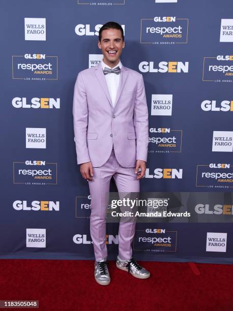 Raymond Braun arrives at the 2019 GLSEN Respect Awards at the Beverly Wilshire Four Seasons Hotel on October 25, 2019 in Beverly Hills, California.