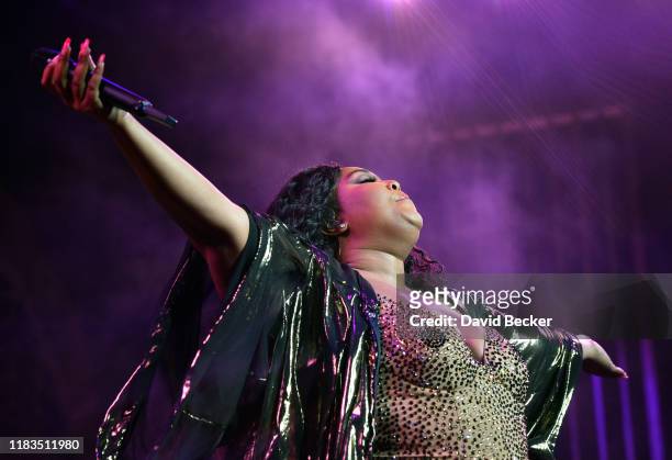Recording artist Lizzo performs at The Chelsea at The Cosmopolitan of Las Vegas on October 25, 2019 in Las Vegas, Nevada.