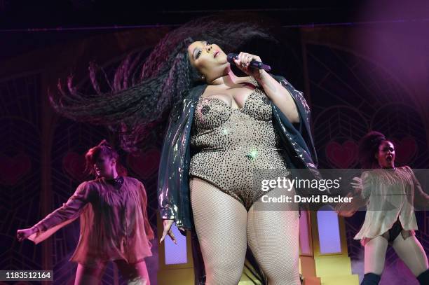 Recording artist Lizzo performs at The Chelsea at The Cosmopolitan of Las Vegas on October 25, 2019 in Las Vegas, Nevada.