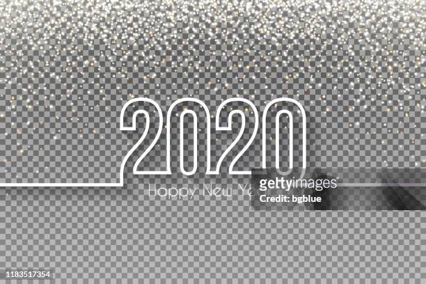 illustrazioni stock, clip art, cartoni animati e icone di tendenza di buon anno 2020 design con glitter oro - sfondo bianco - 2020