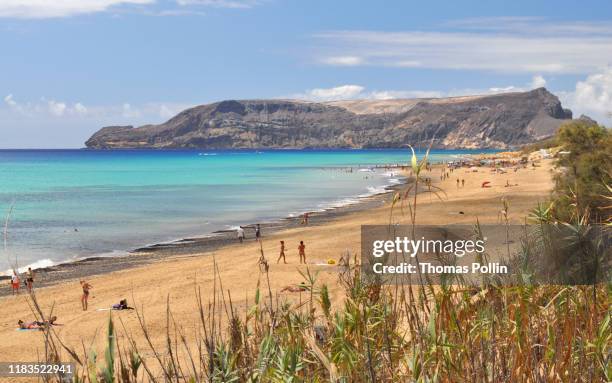 porto santo beach - madeira portugal stock pictures, royalty-free photos & images