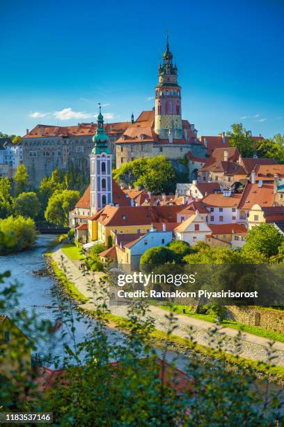 old town of cesky krumlov, czech republic, unesco world culture heritage site - czech republic castle stock pictures, royalty-free photos & images