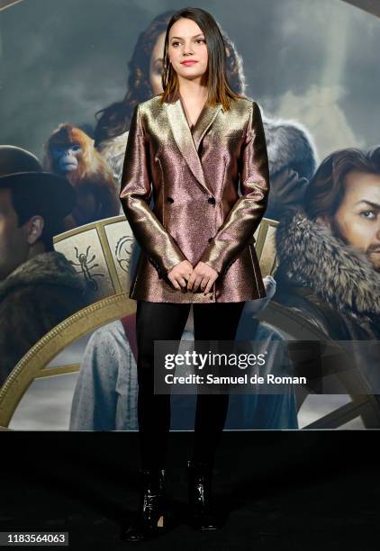 Spanish actress Dafne Keen attends 'La Materia Oscura' Madrid Photocall on October 26, 2019 in Madrid, Spain.